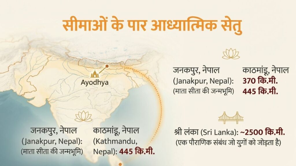 शहरों से अयोध्या की दूरी कितनी है