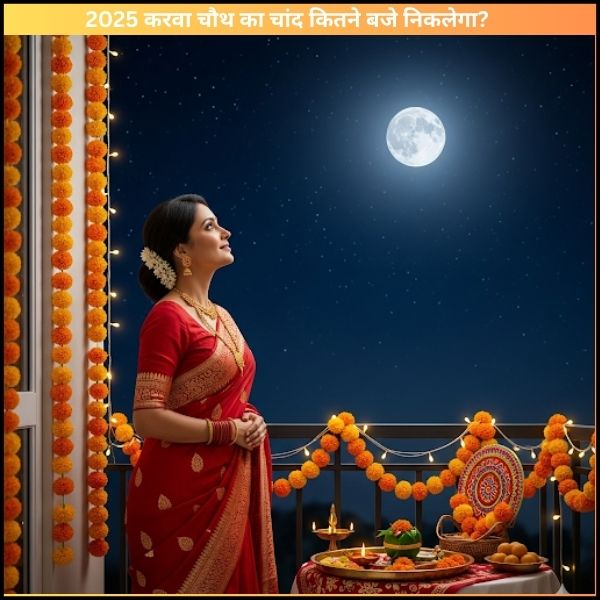 2025 करवा चौथ का चांद कितने बजे निकलेगा