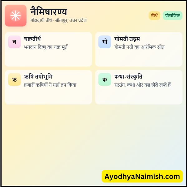 नैमिषारण्य के बारे में क्या खास है