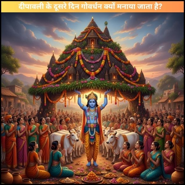 दीपावली के दूसरे दिन गोवर्धन क्यों मनाया जाता है?