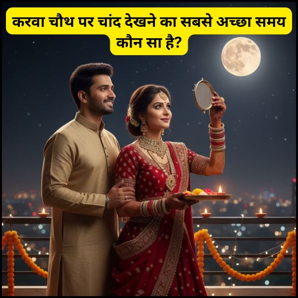 करवा चौथ पर चांद देखने का सबसे अच्छा समय कौन सा है?