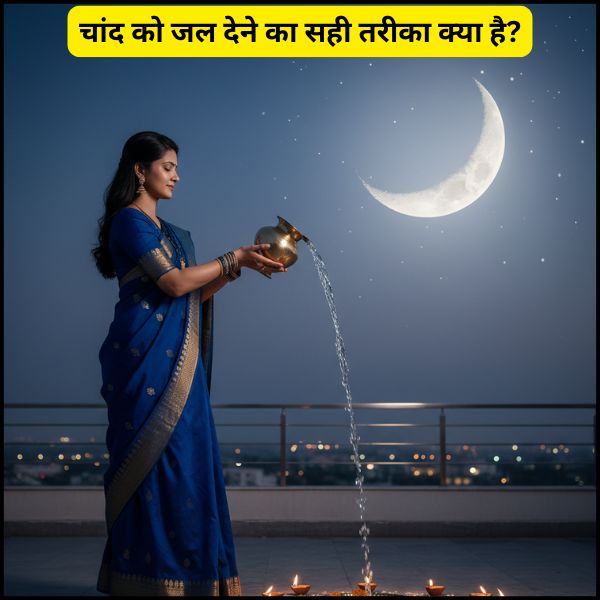 चांद को जल देने का सही तरीका क्या है